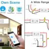 Melfi Smart WiFi Switch Wireless Remote Control 10A-240VAC DIY Your Home via Compatible with Alexa, Google Home, Life APP for iOS & Android, Suit Hotel Office - Pack of 1 - Image 6