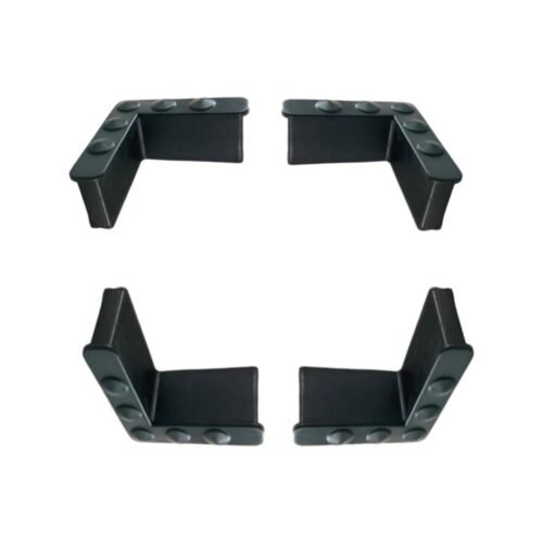 Biella™ L Shaped Slotted Angle Rubber Bush - Floor Protector Rubber Angle Iron Caps, L Shaped Furniture Covers for Metal Tubing, Fence Etc...(Pack of 4 - Black)