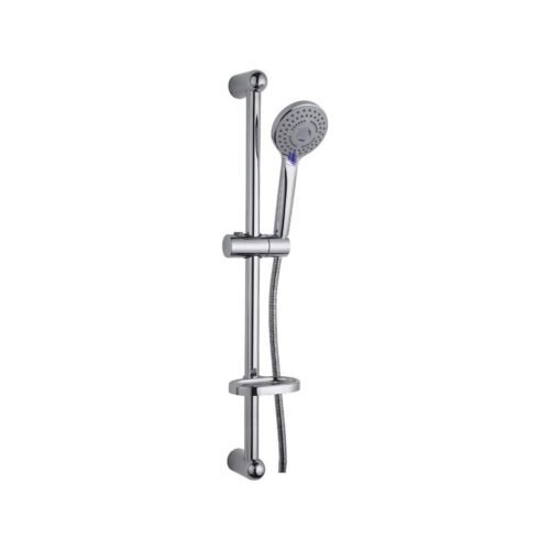 Slide Bar Shower Kit Shower Head and Stainless Steel Slide Bars Shower Hose and Soap Dish - NSB-8002