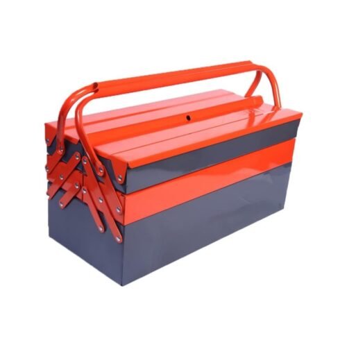 Royal Apex 5 Compartment Double Handle Metal Tool Kit Box for Tools/Tool Box for Home, Company, Workshop and Garage Orange & Grey