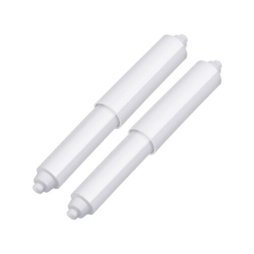 Royal Apex Toilet Paper Holder Roller, Plastic Toilet Tissue Roll Holder, Toilet Paper Roll Holder Replacement, White Replacement Plastic Spring Loaded, Keeps Roll Securely, for most Toilet Paper Holder (2pcs)