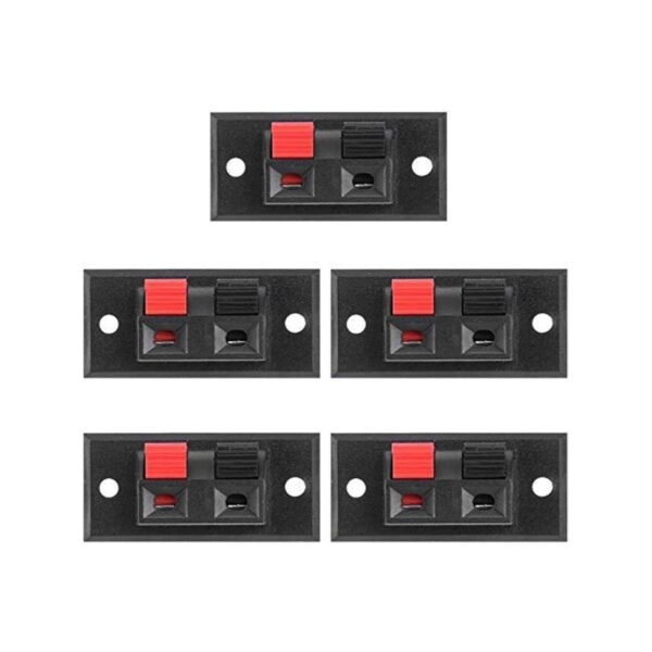 Royal Apex  5 Pcs 2 Positions Speaker clip aging clip Connector Terminal Push in Jack Spring Load Audio Speaker Terminals