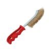Beorol Steel Coated Hand Brush Wire Brush With Pvc Handle For Cleaning Rust & Slag (Gold)