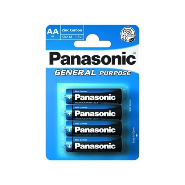 Panasonic AAX4 Batteries General R6 Mignon AA, Pack of 4, Electronics, Blue
