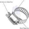 Royal Apex 6Pcs GI Hose Clips -Adjustable Worm Drive Pipe Clamps for Securing Hose Connections for Household Gas Lines, Water Pipes, Industrial Hoses, Oil Pipes etc (22-16mm) - Image 3
