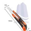 Biella Pack Of 1 Utility Knife, Retractable Box Cutter for Cartons, Cardboard and Boxes, 18mm Wider Razor Sharp Blade, Smooth Mechanism, Perfect for Office and Home use - Image 2