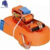 Royal Apex Heavy Duty Cargo Lashings Straps Ratchet & Fastening Tape Tie Down Hook 2”x10 Metre - Orange - Image 4