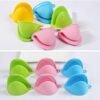 Biella 2 Pair Thickened Mini Silicone Oven Mitts Heat Resistant as Hot Pot Holder, Baking Holder, Rubber Oven Gloves, Cooking Pinch Mitts, Pot Holder for Kitchen Baking, Multi Colors - Image 8
