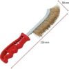 Beorol Steel Coated Hand Brush Wire Brush With Pvc Handle For Cleaning Rust & Slag (Gold) - Image 5