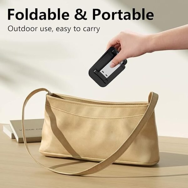 Melfi™ Q7 Foldable Cell Phone Stand, Height Adjustable Cell Phone Holder with Silicon Pad for Desk. Fully Forldable Mobile Phone Holder, Compatible with All Mobile Phones - Image 6