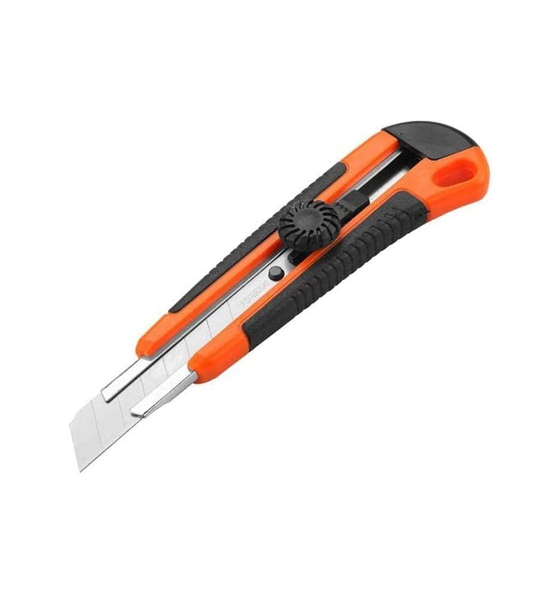 Biella Pack Of 1 Utility Knife, Retractable Box Cutter for Cartons, Cardboard and Boxes, 18mm Wider Razor Sharp Blade, Smooth Mechanism, Perfect for Office and Home use