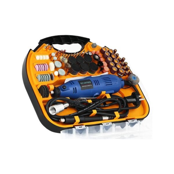 Royal Apex Die Grinder Tool Kit with MultiPro Keyless Chuck and Flex Shaft - 211pcs Accessories Variable Speed 130W Electric Drill Set for Grinding Engraving Crafting Projects and DIY Creations