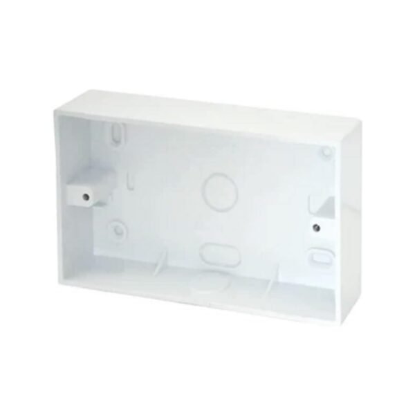 Biella  Heavy Duty PVC Electrical Junction Box for Switch or Double Socket  White (6x3)