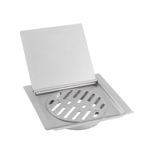 Biella™ Square Shower Stainless Steel Matt Finish Floor Grating Drain With Open Top Cover For Using Shower Room And Toilet, Fast Drainage, Smooth Surface, Double Anti-blocking, Detachable.