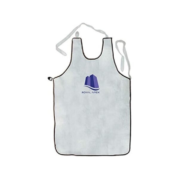 Royal Apex Grey Leather Welding Apron for Industrial Use High Temperature Fireproof Star Splash Protective