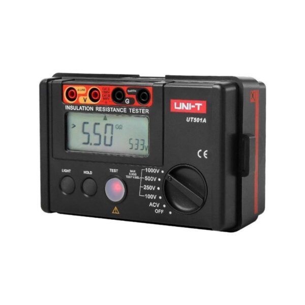 UNI-T UT501A 1000V Insulation Resistance Meter Ground Tester Megohmmeter Voltmeter w/LCD Backlight