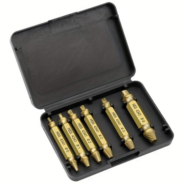 Paoker Complete Damaged Screw Extractor Bit  6pcs Set - Easy Screw Removal Tool with Portable Tool Box and Organizer - Image 13