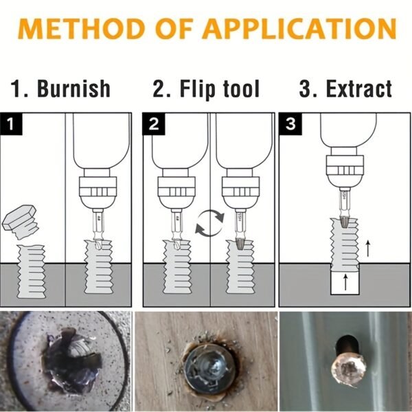 Paoker Complete Damaged Screw Extractor Bit  6pcs Set - Easy Screw Removal Tool with Portable Tool Box and Organizer - Image 10