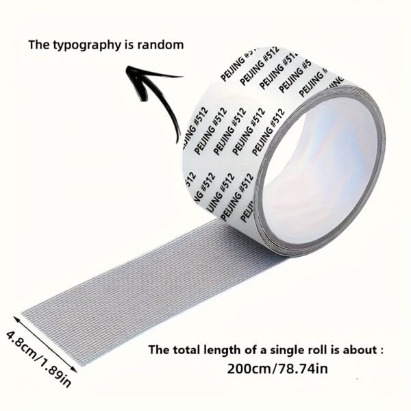 Paoker Strong Adhesive Window Screen Repair Tape - 2M Anti-Insect Mesh Patch For Dorm Doors & Curtains, Easy Apply For Torn Screens - Image 4