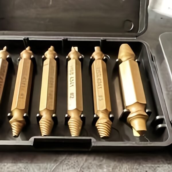Paoker Complete Damaged Screw Extractor Bit  6pcs Set - Easy Screw Removal Tool with Portable Tool Box and Organizer - Image 12