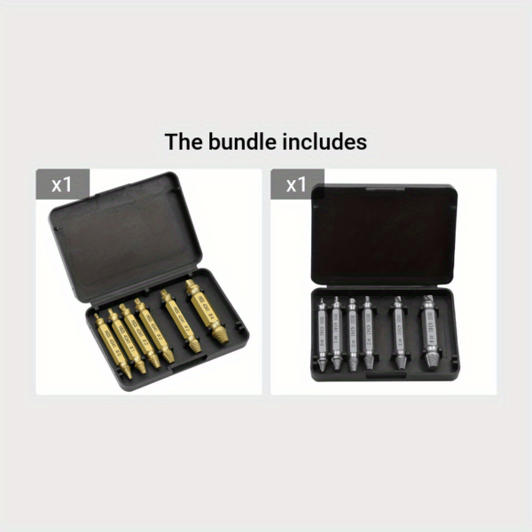 Paoker Complete Damaged Screw Extractor Bit  6pcs Set - Easy Screw Removal Tool with Portable Tool Box and Organizer - Image 7