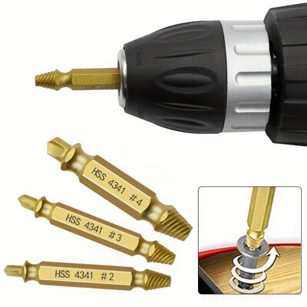 Paoker Complete Damaged Screw Extractor Bit  6pcs Set - Easy Screw Removal Tool with Portable Tool Box and Organizer - Image 6