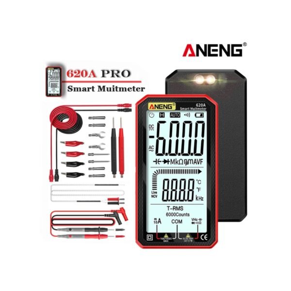ANENG 620A multimeter provides true RMS measurement, ensuring accurate readings for capacitance, resistance, and temperature