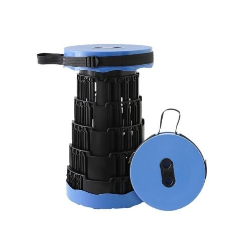 Biella™ Multicolour Portable Telescopic Folding Stool - Camping Stools with Sturdy Seat - Collapsible Stool Retractable for Outdoor Camping, Fishing, Hiking, Travel, Gardening etc