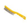 Royal Apex Steel wire brush with handle for cleaning and polishing hard or metal equipment (Yellow)