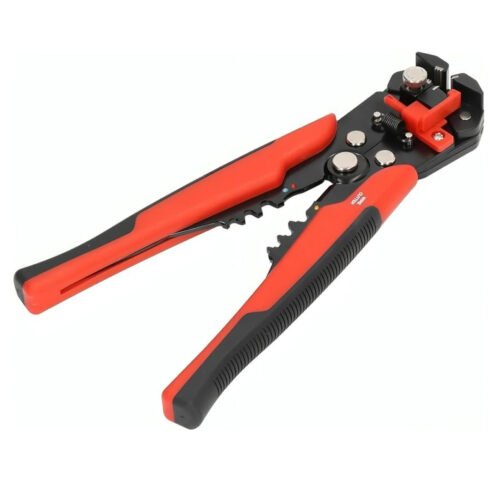 Poaker Wire Stripper Cutter, 5 in 1 Self-Adjusting Automatic Stripping Cutting Crimper Pliers Tool - Red