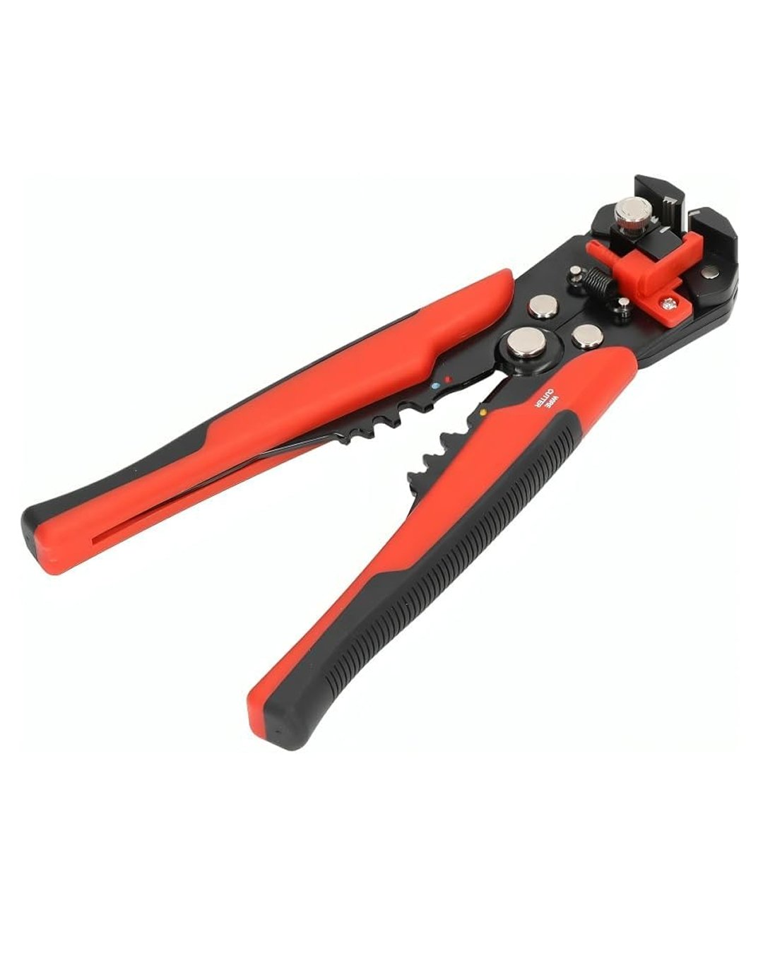 Poaker Wire Stripper Cutter, 5 in 1 Self-Adjusting Automatic Stripping Cutting Crimper Pliers Tool - Red