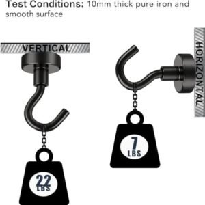 10 Pack Magnetic Hooks, 22lbs Strong Magnet with Hook for Fridge, Super Neodymium Extra Strength Industrial Hooks for Hanging, Magnetic Hanger for Toolbox, Cruise, Grill, Coat and Storage (Black) Buy Online at Best Price in UAE - Amazon.ae