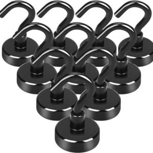 10 Pack Magnetic Hooks, 22lbs Strong Magnet with Hook for Fridge, Super Neodymium Extra Strength Industrial Hooks for Hanging, Magnetic Hanger for Toolbox, Cruise, Grill, Coat and Storage (Black) Buy Online at Best Price in UAE - Amazon.ae