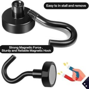 10 Pack Magnetic Hooks, 22lbs Strong Magnet with Hook for Fridge, Super Neodymium Extra Strength Industrial Hooks for Hanging, Magnetic Hanger for Toolbox, Cruise, Grill, Coat and Storage (Black) Buy Online at Best Price in UAE - Amazon.ae