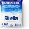 Biella Painters Polythene Sheet Plastic Drop Cloths Sheet, Waterproof Anti-dust Furniture Cover, Disposable Tarp for Painting,Couch Cover and Furniture Cover BL200 (200G x 4m x 9m)