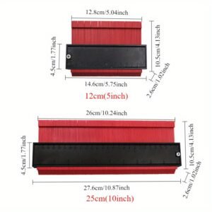 [Precise Contour Gauge] Precise Curved Contour Gauge Profile Tool | Form-Fitting Gauge Measurement Ruler Arc Finder for Woodworking, Irregular Shape Measuring Ruler