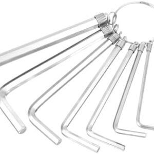 Paoker 8 Pcs Allen Wrenches Sets, CR-Vanadium Portable 1.5mm-6mm Allen Wrench 8 in 1 Metric L Shape Hex Key Sets Hex Head Socket Screw for Basic Home Repair and General Applications