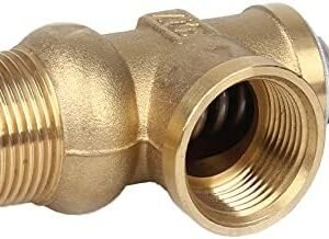 Biella Water Heater Temperature and Pressure Relief Valve, 99C - 145 psi 10Bar, Thickened Brass Safety Relief Valve for Hot Water Heaters and Tanks, with Extended Epoxy-Coated Probe, 3/4" BSPT Thread