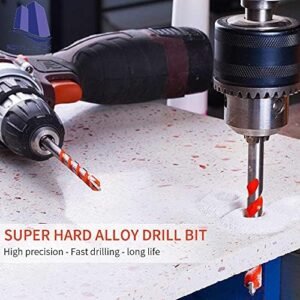 Royal Apex 10Pcs Ceramic Tile Drill Bit Set for Tile Brick Glass Plastic and Wood Concrete Drill Bit - 6mm