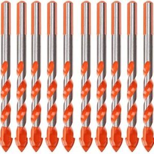 Royal Apex 10Pcs Ceramic Tile Drill Bit Set for Tile Brick Glass Plastic and Wood Concrete Drill Bit - 6mm