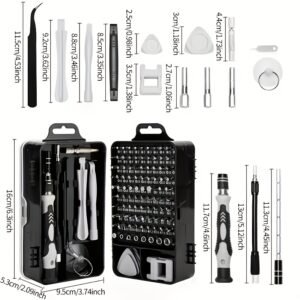 115-in-1 Upgraded Screwdriver Set, High Hardness Multifunctional Removal Tool Kit with Specialty Drill Bits, Mobile Phone Kit/Car Precision Screwdriver Repair Tool Kit, Multifunctional Electronic Screwdriver Set, Watch Mobile Phone Removal Repair Screwdriver Tool Kit, Suitable for Halloween and Christmas Gifts for Parents, Thanksgiving!