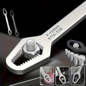 [Adjustable Wrench] Adjustable Wrench | Self-Tightening Dual-Head Design, 3-24 Mm Opening Size | Suitable for Automotive and Household Portable Manual Tools
