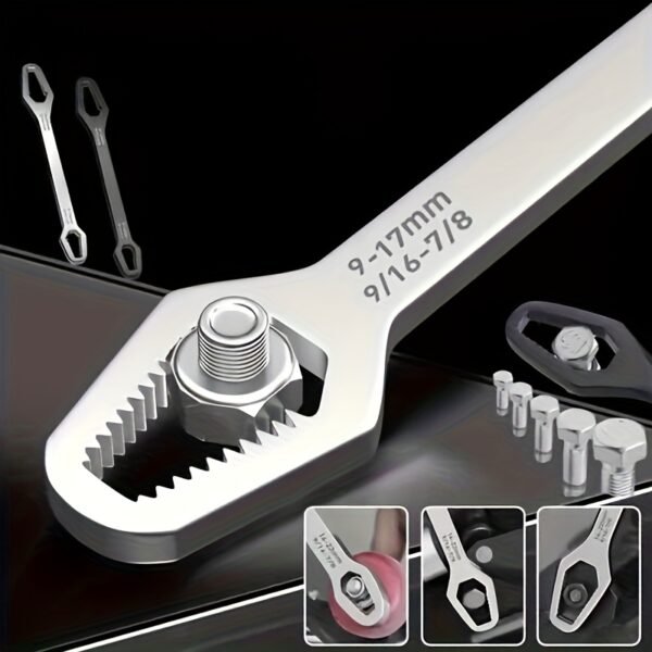 [Adjustable Wrench] Adjustable Wrench | Self-Tightening Dual-Head Design, 3-24 Mm Opening Size | Suitable for Automotive and Household Portable Manual Tools - Image 9