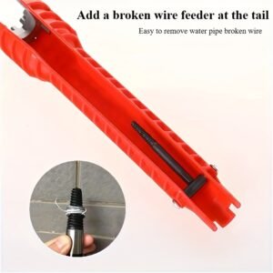 [Multifunctional Wrench] 8in 1 Multifunctional Sink Bathroom Wrench | Plumbing Installation Tool for Household Water Pipe Faucet Washing Basin Corner Valve Sink Repair Removal