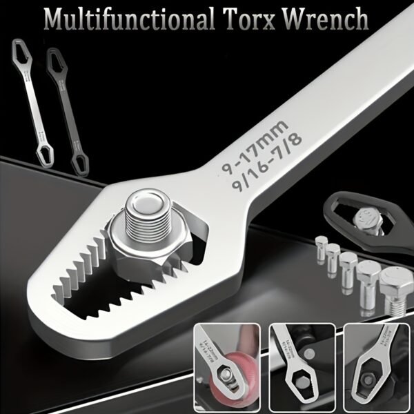 [Adjustable Wrench] Adjustable Wrench | Self-Tightening Dual-Head Design, 3-24 Mm Opening Size | Suitable for Automotive and Household Portable Manual Tools - Image 10