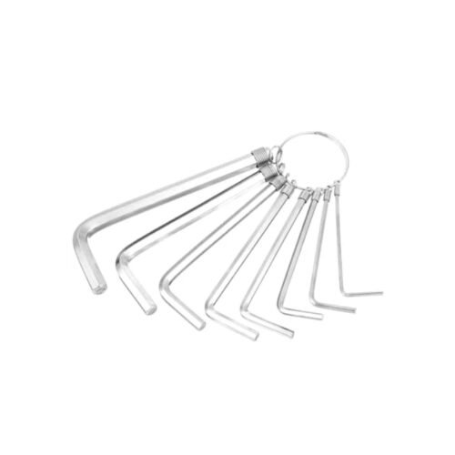 Paoker 8 Pcs Allen Wrenches Sets, CR-Vanadium Portable 1.5mm-6mm Allen Wrench 8 in 1 Metric L Shape Hex Key Sets Hex Head Socket Screw for Basic Home Repair and General Applications