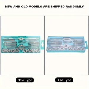 20pcs Metric Tap and Die Set - Sizes M3 to M12, Includes Wrench Handle & Storage Box for Easy Threading