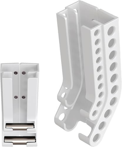 CAYFI Battery Storage Organizer for AA and AAA, First-in First-out Wall Mounted Batteries Dispenser Holder, Wall Keeper Container Rack with Adhesive and Screw Mount for Home and Office (White, 1 Set)