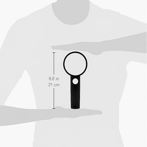 Biella Classic Magnifier with Dual Lens – 2.2x Main Lens and 5x Secondary Lens, 70mm Clear Convex Glass, Handheld Reading Magnifying Glass for Books, Maps, Crafts and Inspection. - Image 3