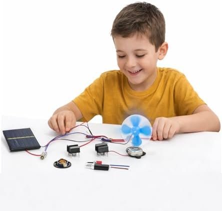 Melfi Solar Circuit Experiment Kit for Students | DIY Educational Electrical Project Set with Solar Panel, Motor, Bulb, Buzzer and Switches - Image 4